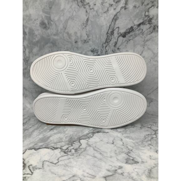 Official Program Size 9.5 White/Leopard Print STW-30 Leather Sneakers C1-3 - Picture 8 of 10